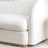 Samuel Premium Fabric Curved Sofa in White – 3 Seater Sofa | Three Seater Couch | Modern Curved Sofa | Kinwell Furniture