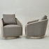 Barnett Swivel Barrel Chair - Slate Gray Modern Swivel Chair | Swivel Accent Chairs | Kinwell Furniture | Swivel Armchairs