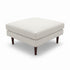 Albert Linen Blend Ottoman – Footrest & Pouf | Living Room Accent Seat | Kinwell Furniture | Contemporary Ottoman | Ivory
