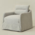 Clara Linen Slipcover Swivel Chair