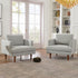 Upholstered Armchair – Gray Square Arm Accent Chair | Performance Fabric Armchair | Kinwell Furniture | Scandinavian, Timeless Design