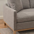 Goose Down Feathers Upholstered Loveseat – Tan Square Arm 2-Seater Sofa | Plush Feather-Filled Loveseat | Kinwell Furniture | Cloud-Soft, Timeless Design