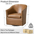 Lawton Faux Leather Tufted Swivel Chair – Camel Industrial Modern Swivel Chair | Faux Leather Office & Lounge Chair | Kinwell Furniture | High Back Chair