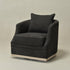 Minerva Swivel Barrel Chair - Black Modern Swivel Chair | Swivel Accent Chairs | Kinwell Furniture | Swivel Armchairs