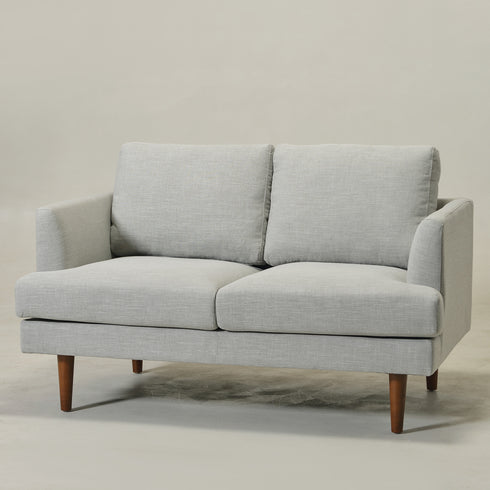 Gray Upholstered Loveseat – Albert Loveseat Sofa | 2-Seater Couch | Kinwell Furniture | Mid-Century Modern, Timeless Design