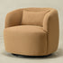 Ashlie Chenille Swivel Barrel Chair - Brown Modern Swivel Chair | Swivel Accent Chairs | Kinwell Furniture | Swivel Armchairs