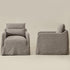 Clara Linen Slipcover Swivel Chair