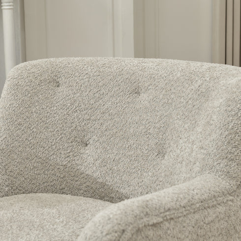 Vestie Chenille Swivel Barrel Chair - Swivel Spinning Chair | Chairs That Spin | Kinwell Furniture | Comfortable Swivel Chairs