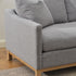 Goose Down Feathers Upholstered Loveseat – Gray Square Arm 2-Seater Sofa | Plush Feather-Filled Loveseat | Kinwell Furniture | Cloud-Soft, Timeless Design