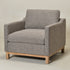 Goose Down Feathers Upholstered Armchair – Tan Square Arm Accent Chair | Plush Feather-Filled Chair | Kinwell Furniture | Cloud-Soft, Timeless Design