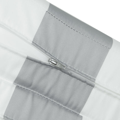 Ranu Extra Thick Outdoor Cushion Set – Gray Striped Patio Chair Cushions | Outdoor Seat & Back Cushions | Weather-Resistant Outdoor Cushions | Kinwell Furniture