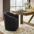 Rafa Performance Dining Chair with Casters | Padded Dining Chair with Arms | Chairs for Formal Dining Room | Kinwell Furniture | Soft Performance Fabric