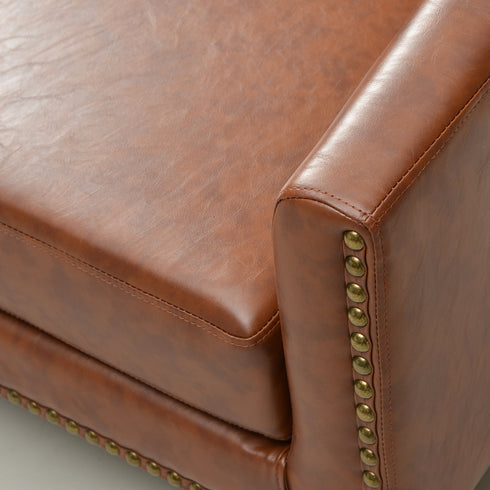 Logan Faux Leather Tufted Loveseat | Fabric Loveseat Couch | Kinwell Furniture | Modern Loveseats & Comfortable Loveseat Sofa Couches