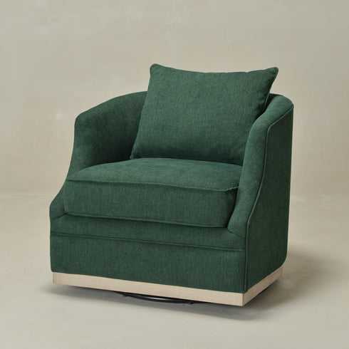 Minerva Swivel Barrel Chair - Green Modern Swivel Chair | Swivel Accent Chairs | Kinwell Furniture | Swivel Armchairs
