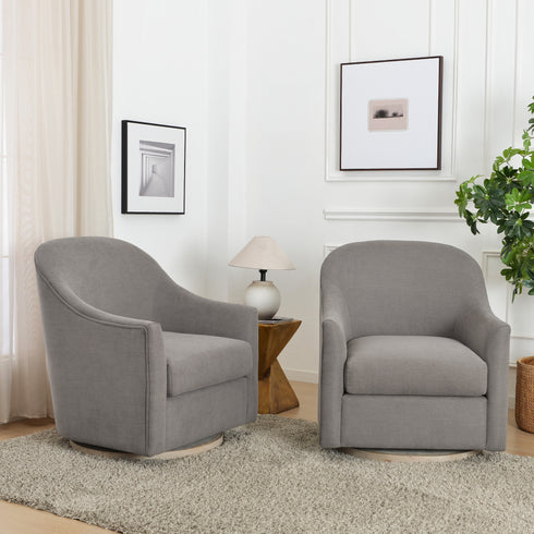 Ethel Swivel Nursery Glider - Slate Gray Nursery Glider | Glider Chairs | Kinwell Furniture | Modern Nursing Chairs | Recliners & Rockers