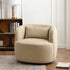 Ashlie Linen Swivel Barrel Chair - Wheat Modern Swivel Chair | Swivel Accent Chairs | Kinwell Furniture | Swivel Armchairs