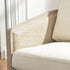 Claude Linen Swivel Cane Chair