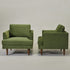 Upholstered Armchair – Green Square Arm Accent Chair | Performance Fabric Armchair | Kinwell Furniture | Scandinavian, Timeless Design