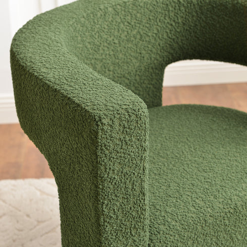 Herbert Modern Bouclé Armchair - Green Accent Chair | Decorative Accent Chairs | Kinwell Furniture | Modern Accent Chairs