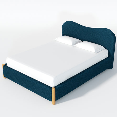 Dorothy Bed Frame with Headboard – Indigo Modern Queen Bed Frame | Platform Beds | Kinwell Furniture | Bedroom Bed Headboard