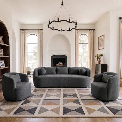 Ashlie Bouclé 3-Seater Sofa