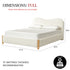 Dorothy Linen Platform Bed with Headboard – White Modern Upholstered Double Bed Frame | Platform Beds | Kinwell Furniture | Bedroom Bed Frame