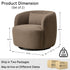 Ashlie Chenille Swivel Barrel Chair - Teddy Brown Modern Swivel Chair | Swivel Accent Chairs | Kinwell Furniture | Swivel Armchairs