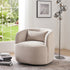 Ashlie Velvet Swivel Barrel Chair - Dove Modern Swivel Chair | Swivel Accent Chairs | Kinwell Furniture | Swivel Armchairs