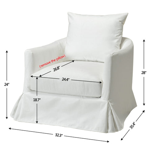 Eliza Slipcover Swivel Barrel Chair