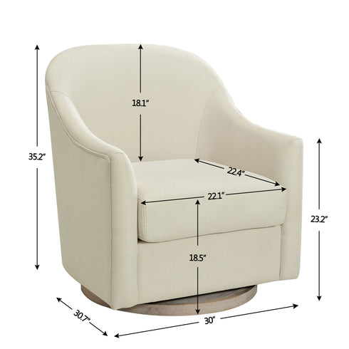 Ethel Swivel Nursery Glider - Beige Nursery Glider | Glider Chairs | Kinwell Furniture | Modern Nursing Chairs | Recliners & Rockers
