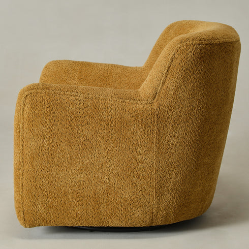 Vestie Chenille Swivel Barrel Chair - Swivel Accent Chair | Living Room Swivel Chairs | Kinwell Furniture | Best Swivel Chairs