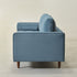 Tiziano Tufted 3-Seater Sofa – Blue Velvet Couch with Accent Pillows | Mid-Century Modern Sofa | Kinwell Furniture