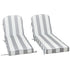 Ranu Extra Thick Outdoor Cushion Set – Gray Striped Patio Chair Cushions | Outdoor Seat & Back Cushions | Weather-Resistant Outdoor Cushions | Kinwell Furniture