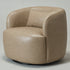 Ashlie Faux Leather Swivel Chair - Khaki Swivel Armchair | Faux Leather Accent Chairs | Kinwell Furniture | Modern Swivel Chairs