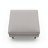 Albert Linen Blend Ottoman – Footrest & Pouf | Living Room Accent Seat | Kinwell Furniture | Contemporary Ottoman | Light Gray