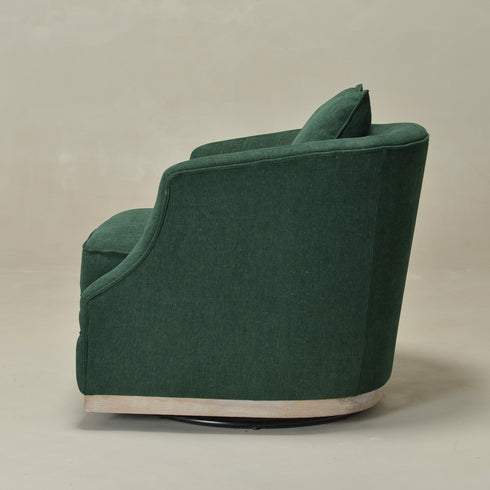 Minerva Swivel Barrel Chair - Green Modern Swivel Chair | Swivel Accent Chairs | Kinwell Furniture | Swivel Armchairs