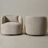 Ashlie Bouclé Swivel Barrel Chair - Taupe Modern Swivel Chair | Swivel Accent Chairs | Kinwell Furniture | Swivel Armchairs