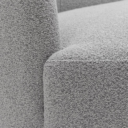 Ashlie Bouclé Loveseat |Light Gray Loveseat | Fabric Loveseat Couch | Kinwell Furniture | Modern Loveseats & Comfortable Loveseat Sofa