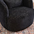 Ashlie Sculpted Jacquard Swivel Barrel Chair - Black & Gold Jacquard Swivel Chair | Sculpted Barrel Accent Chair | Modern Swivel Accent Chair | Upholstered Swivel Armchair | Kinwell Furniture | 360 Degree Swivel Barrel Chair | Embossed Jacquard Accent Chair | Living Room Accent Chairs | Luxury Statement Chair