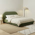 Harriet Vevlet Platform Bed with Wood Legs