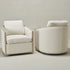 Claude Bouclé Swivel Barrel Chair - Cozy Modern Swivel Chair | Swivel Accent Chair for Living Room | Kinwell Furniture | Swivel Armchair with Bouclé Fabric