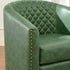 Logan Faux Leather Tufted Swivel Club Chair - Modern Swivel Chair | Swivel Accent Chairs | Kinwell Furniture | Swivel Armchairs