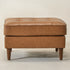 Tiziano Tufted Ottoman – Faux Leather Rectangular Footrest & Accent Seat | Mid-Century Upholstered Pouf | Camel Ottoman