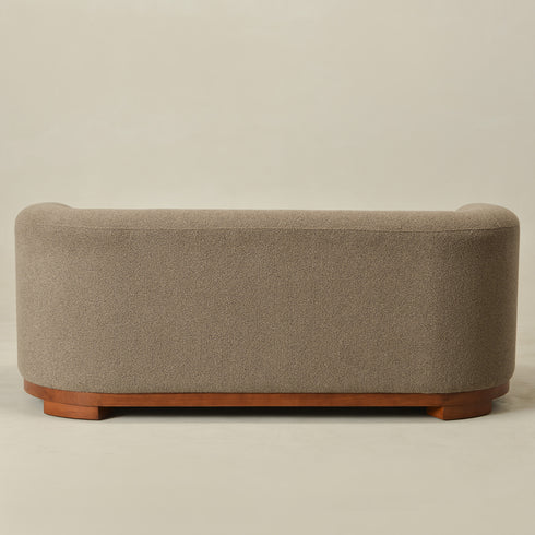 Otto Bouclé Loveseat in Teddy Brown – Modern Boucle 2 Seater Sofa | Small Apartment Sofa | Cozy Loveseat Couch | Kinwell Furniture