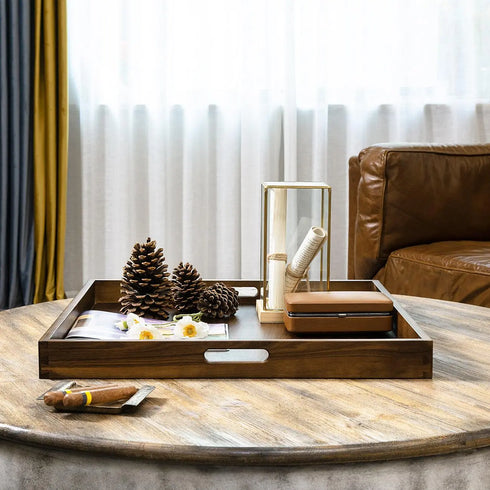 Square Black Walnut Serving Tray - Kinwell Furniture