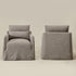 Clara Linen Slipcover Swivel Chair