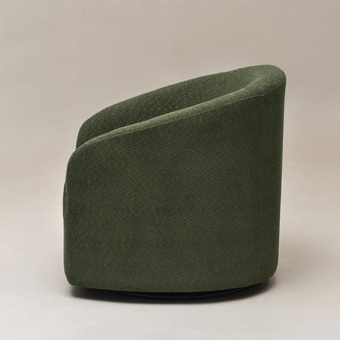 Susie Bouclé Swivel Barrel Chair - Stylish Swivel Chair | Living Room Swivel Accent Chairs | Kinwell Furniture | Most Comfortable Swivel Chairs