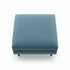 Albert Linen Blend Ottoman – Footrest & Pouf | Living Room Accent Seat | Kinwell Furniture | Contemporary Ottoman | Blue