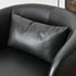 Ashlie Leather Swivel Barrel Chair - Black Accent Swivel Chair | Swivel Chairs for Living Rooms | Kinwell Furniture | Top Swivel Chairs