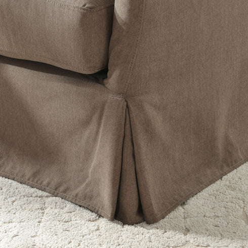 Eliza Slipcover Swivel Barrel Chair – Brown Swivel Armchair | Washable Slipcover Chair | Kinwell Furniture | Cozy Lounge Chair